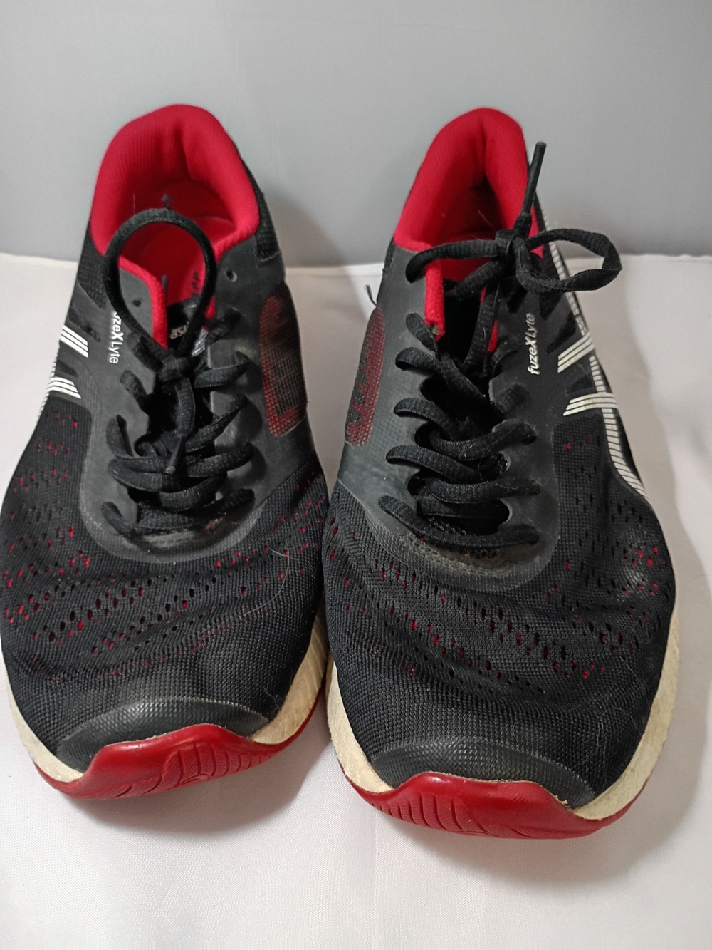 Asics Fuze X Lyte Men's Black & Red Running Shoes - Lightweight Performance